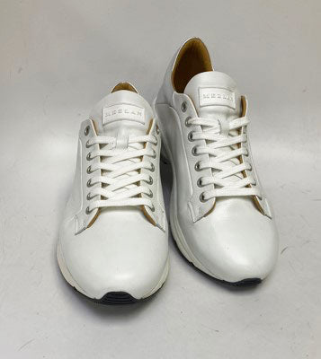 Mezlan Shoes Leather Sneaker - White/Silver