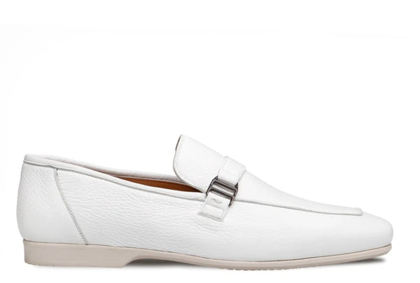 Mezlan Alarcón Deerskin Loafer - White