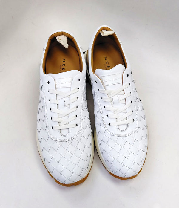 Mezlan Concha Leather Sneaker - White