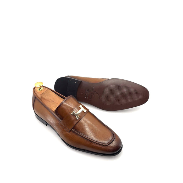 C Collection Nappa Leather H Loafer - Brown