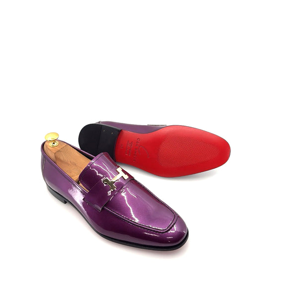 C Collection Patent Leather H Loafer - Purple