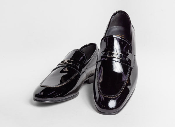 Maurice Patent Leather Bit Loafer - Black