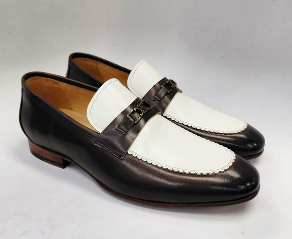 Maurice Spectator Leather Loafer - Brown/Bone