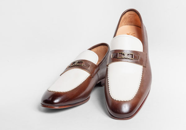 Maurice Spectator Leather Loafer - Brown/Bone
