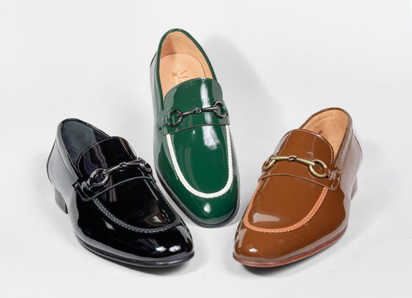 Maurice Patent Leather Bit Loafer - Caramel