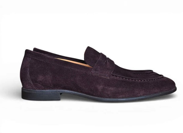 Carrucci Suede Penny Loafer - Brown