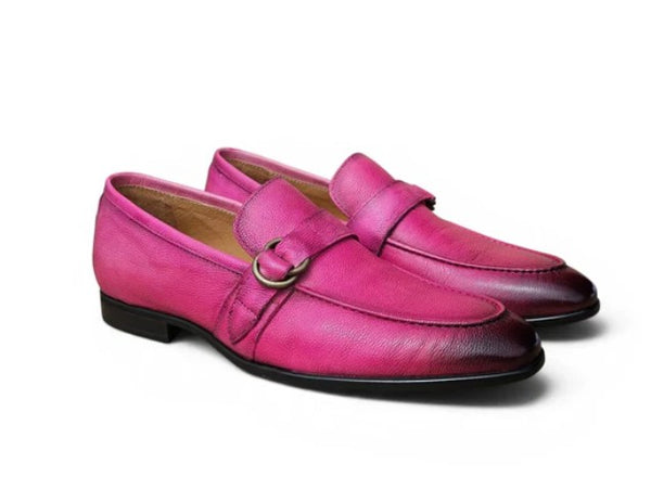 Carrucci Double D Leather Loafer - PInk