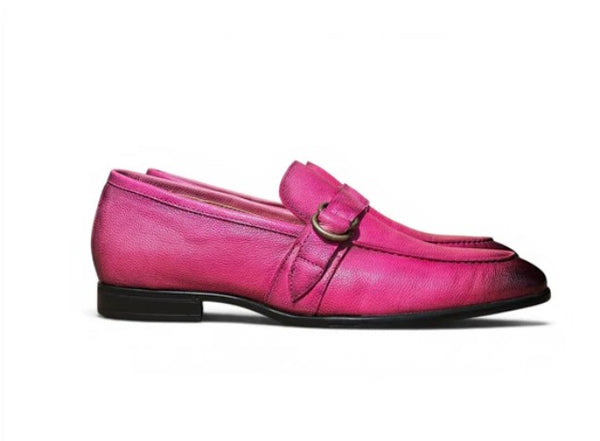 Carrucci Double D Leather Loafer - PInk
