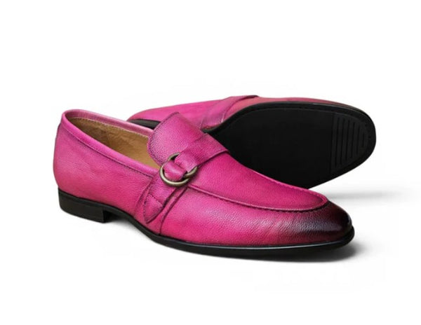 Carrucci Double D Leather Loafer - PInk