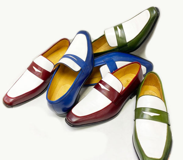 Maurice Calfskin Spectator Loafer - Tan/Bone