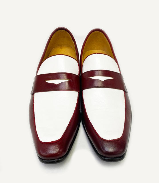 Maurice Calfskin Spectator Loafer - Red/White