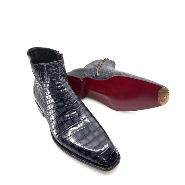 Maurice Custom Alligator Horse Heels Collab With Mr. Lewis - Dark Gray