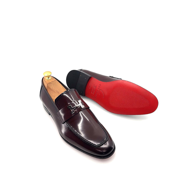 C Collection Nappa Leather H Loafer - Burgundy