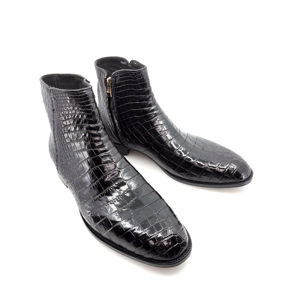 Maurice Custom Alligator Horse Heels Collab With Mr.Maximoff - Black