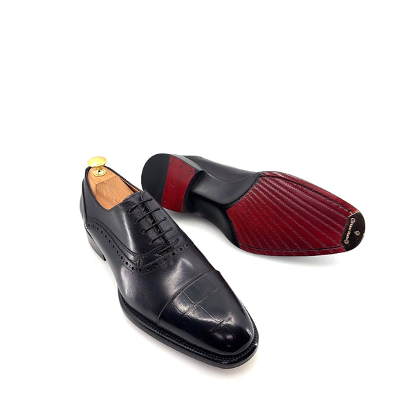 Maurice Leather Lace-Up Oxford - Black
