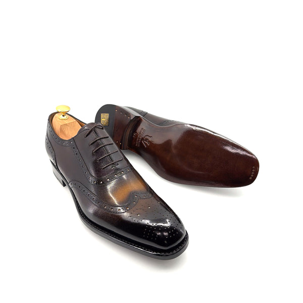 Ugo Vasare Calfskin Wingtip Oxford - Chocolate
