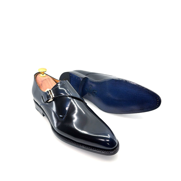 Ugo Vasare Leather Monkstrap - French/Blue