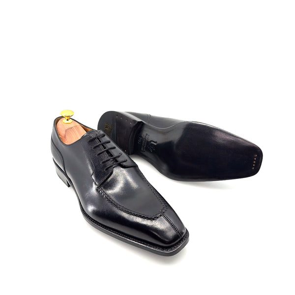 Ugo Vasare "Norman" Calfskin Lace-Up Split-Toe Oxford - Black