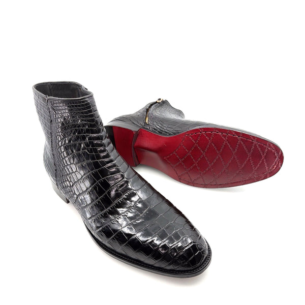 Maurice Custom Alligator Horse Heels Collab With Mr.Maximoff - Black
