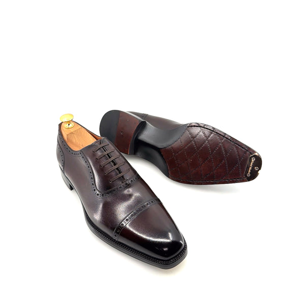 Maurice Leather Lace-Up Oxford - Dark/Brown