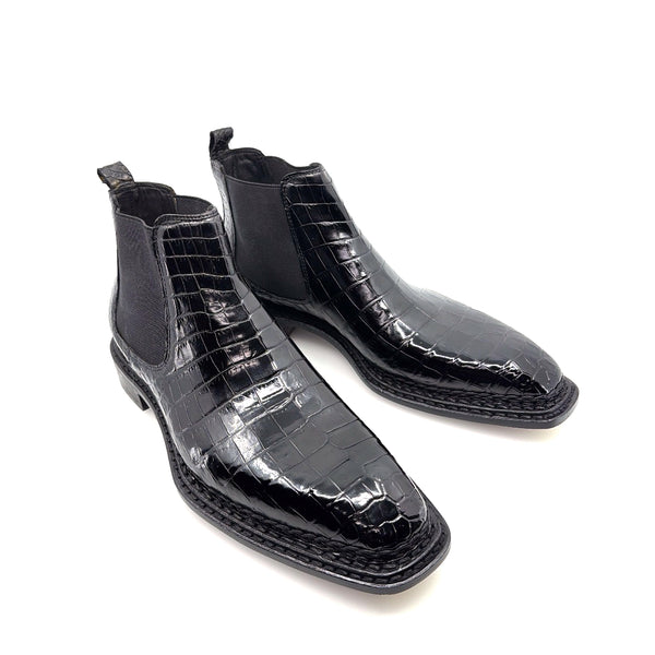 Maurice Custom Alligator Boot Collab with Mr. Maximoff - Black