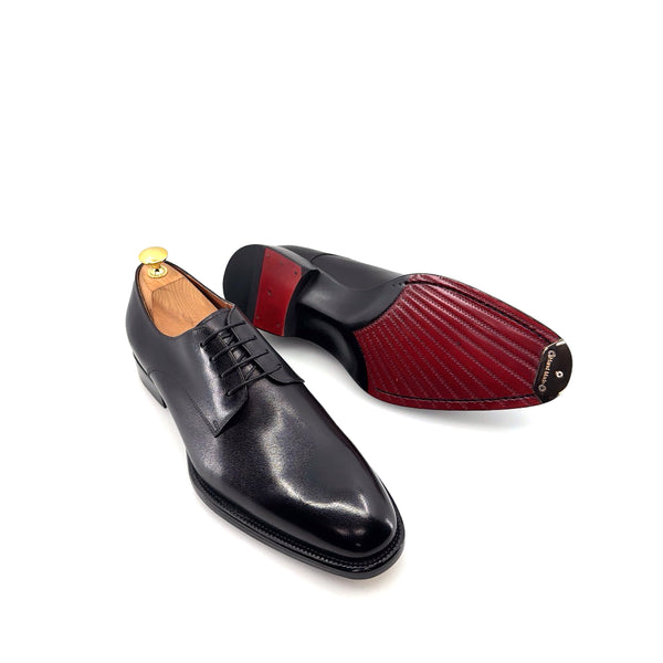 Maurice E Leather Lace-Up Derby - Black