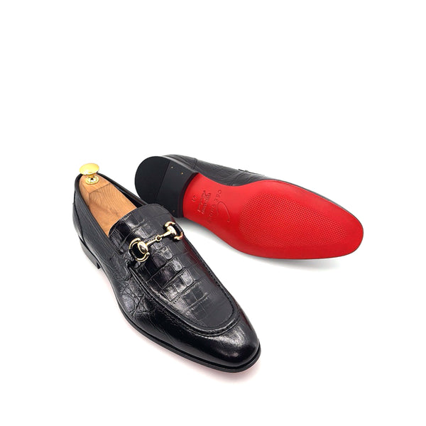 C Collection Leather Loafer - Black