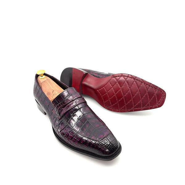 Maurice Custom Made Mirage Alligator Loafer - New Purple
