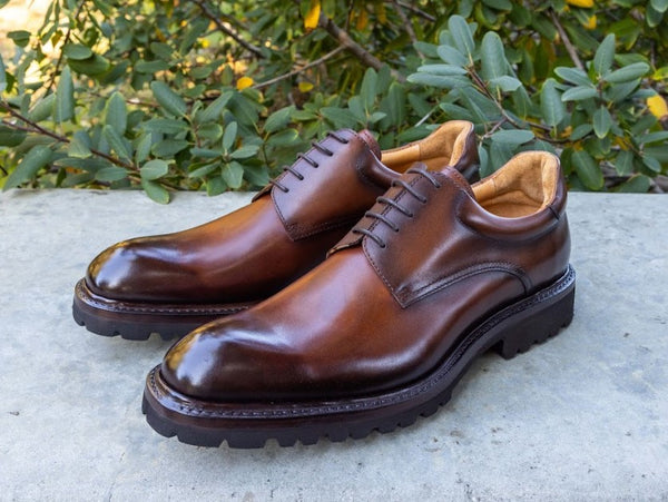 Ugo Vasare Mason Calfskin Oxford - Tobacco
