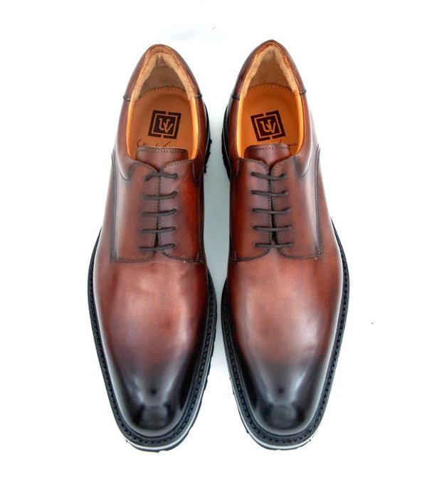 Ugo Vasare Mason Calfskin Oxford - Tobacco