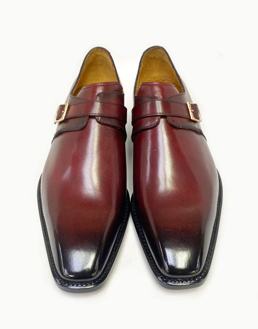Ugo Vasare Calfskin Monkstrap - Burgundy