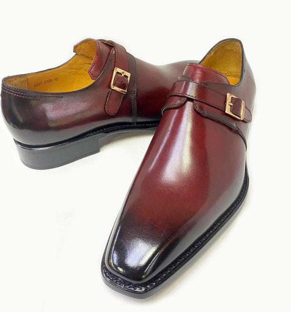 Ugo Vasare Calfskin Monkstrap - Burgundy