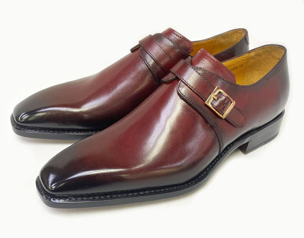 Ugo Vasare Calfskin Monkstrap - Burgundy