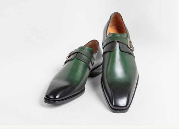 Ugo Vasare Calfskin Monkstrap - Green