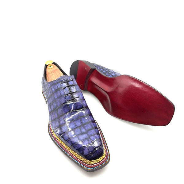 Maurice Custom Ghost Alligator Oxford - Purple Ocean