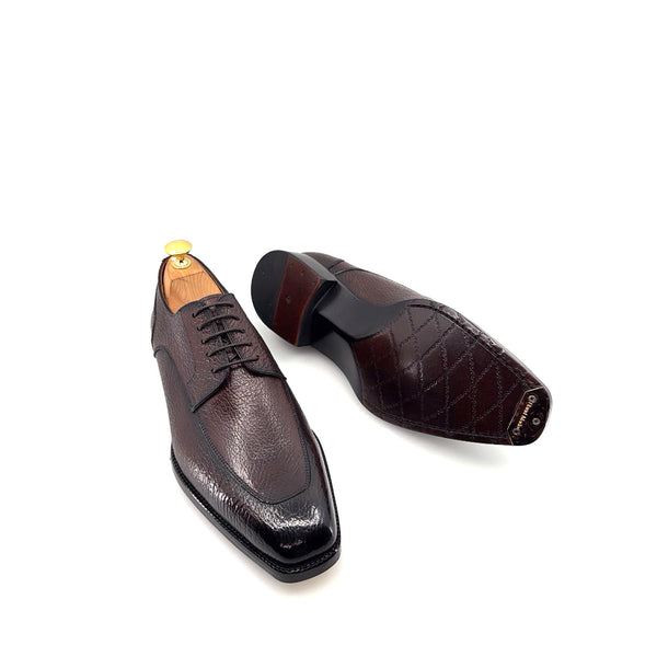 Maurice Peccary Leather Lace-Up Oxford - Brown