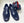 C Collection Croco Embossed Leather Belt - Navy