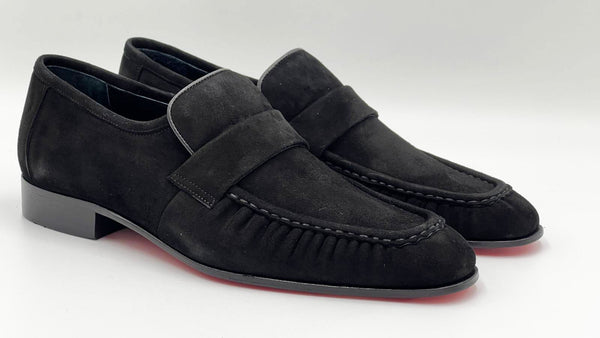 C Collection Suede Belt - Black