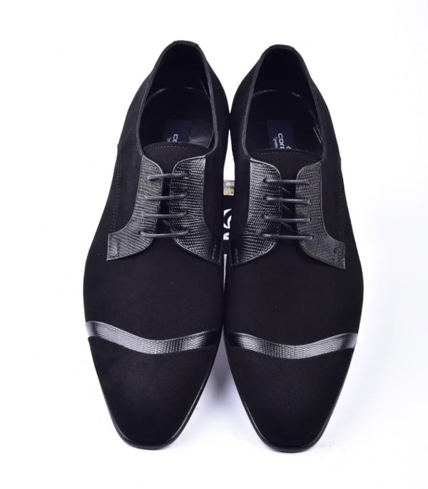 Corrente Suede Lizard Oxford - Black