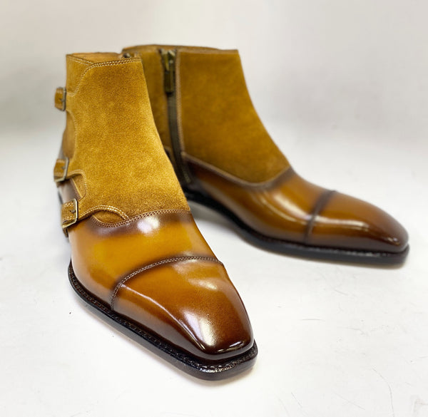 Ugo Vasare Leather Suede Boot - Camel