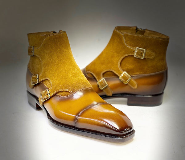 Ugo Vasare Leather Suede Boot - Camel
