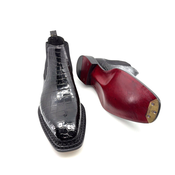 Maurice Custom Alligator Boot Collab with Mr. Maximoff - Black