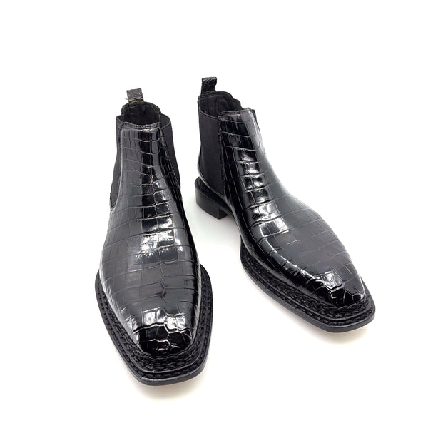 Maurice Custom Alligator Boot Collab with Mr. Maximoff - Black
