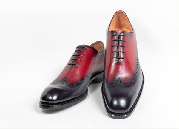 Ugo Vasare Williams Wholecut Shoe - Burgundy/Grey