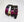 C Collection Croco Print Leather Belt - Fuchsia/Black