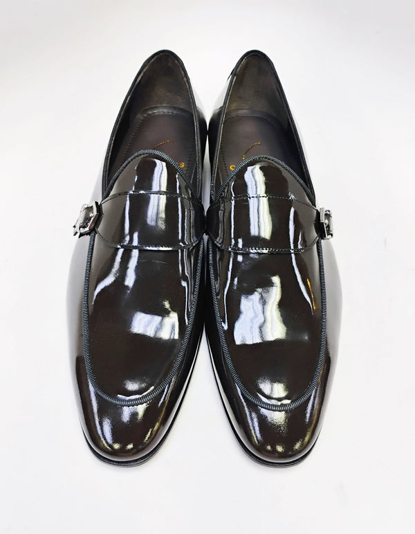 C Collection Patent Leather Loafer - Brown