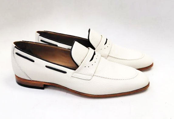 C Collection Deerskin Loafer - Bone/Black