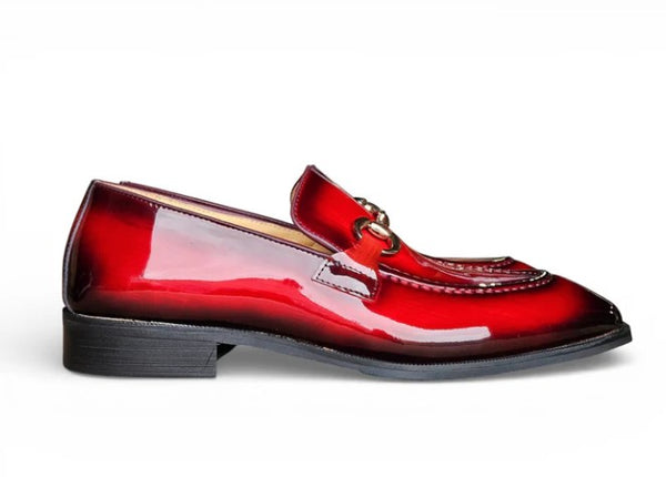 Carrucci Horsebit Patent Loafer - Red