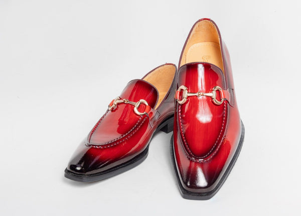 Carrucci Horsebit Patent Loafer - Red