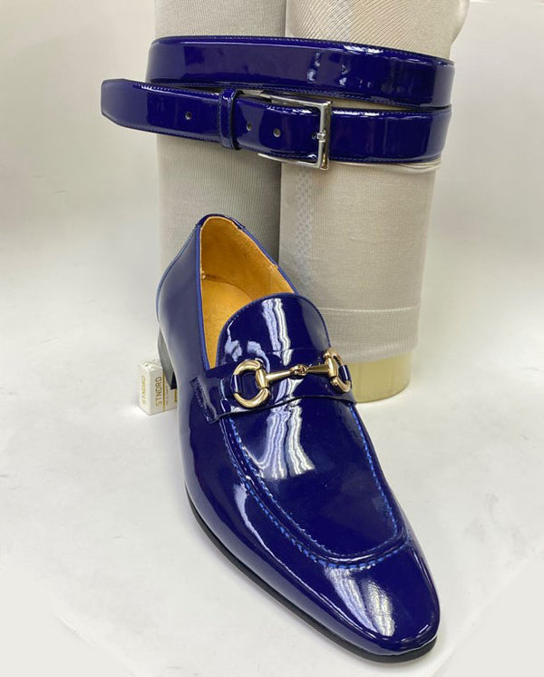 Maurice Shiny Calfskin Loafer - Electric/Blue